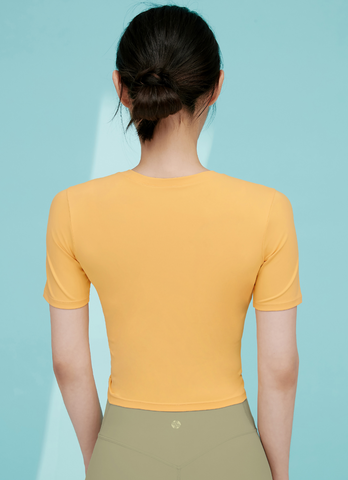 Fresh Feather Twist Crop Short Sleeve Fresh Feather Twist Crop Short Sleeve