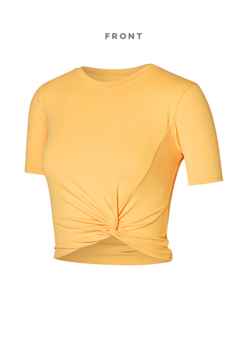 Fresh Feather Twist Crop Short Sleeve Fresh Feather Twist Crop Short Sleeve