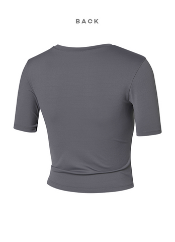 Fresh Feather Twist Crop Short Sleeve Fresh Feather Twist Crop Short Sleeve