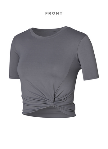Fresh Feather Twist Crop Short Sleeve Fresh Feather Twist Crop Short Sleeve