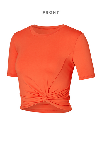 Fresh Feather Twist Crop Short Sleeve Fresh Feather Twist Crop Short Sleeve