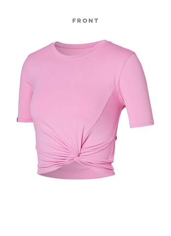 Fresh Feather Twist Crop Short Sleeve Fresh Feather Twist Crop Short Sleeve