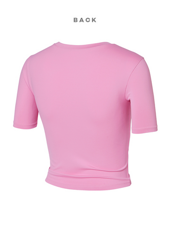 Fresh Feather Twist Crop Short Sleeve Fresh Feather Twist Crop Short Sleeve