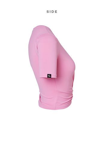 Fresh Feather Twist Crop Short Sleeve Fresh Feather Twist Crop Short Sleeve