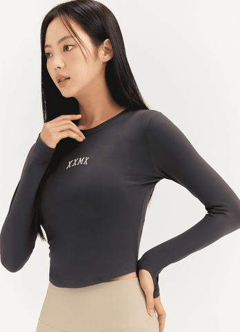 Cotton Like Finger Hole Long Sleeve Cotton Like Finger Hole Long Sleeve