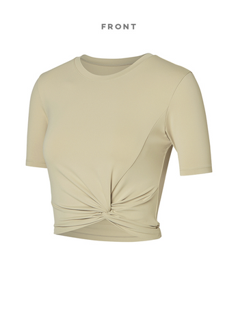 Fresh Feather Twist Crop Short Sleeve Fresh Feather Twist Crop Short Sleeve