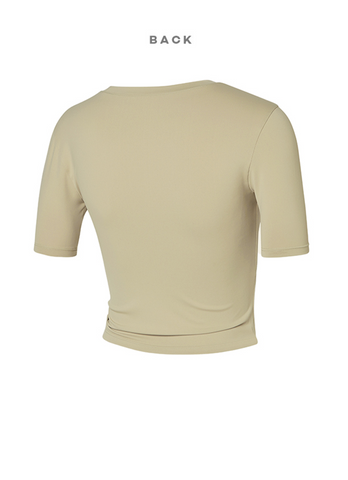Fresh Feather Twist Crop Short Sleeve Fresh Feather Twist Crop Short Sleeve