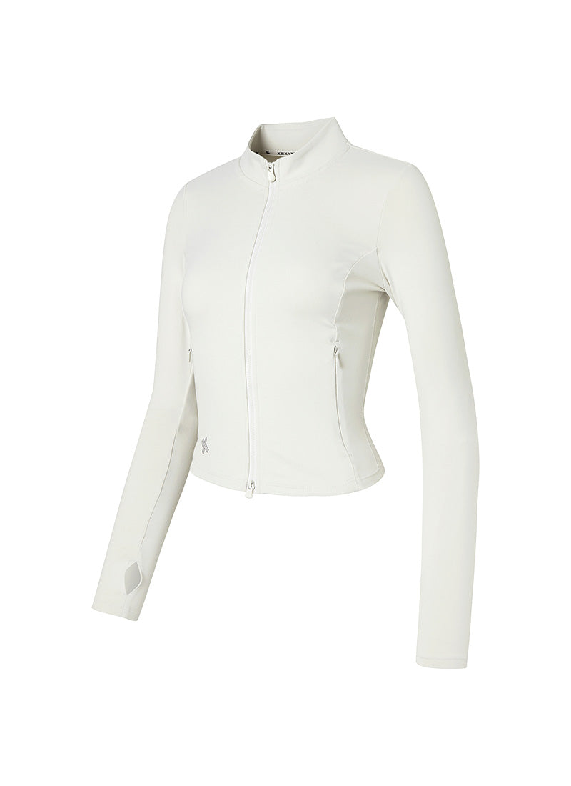 Slim Fit Crop Zip-Up Jacket