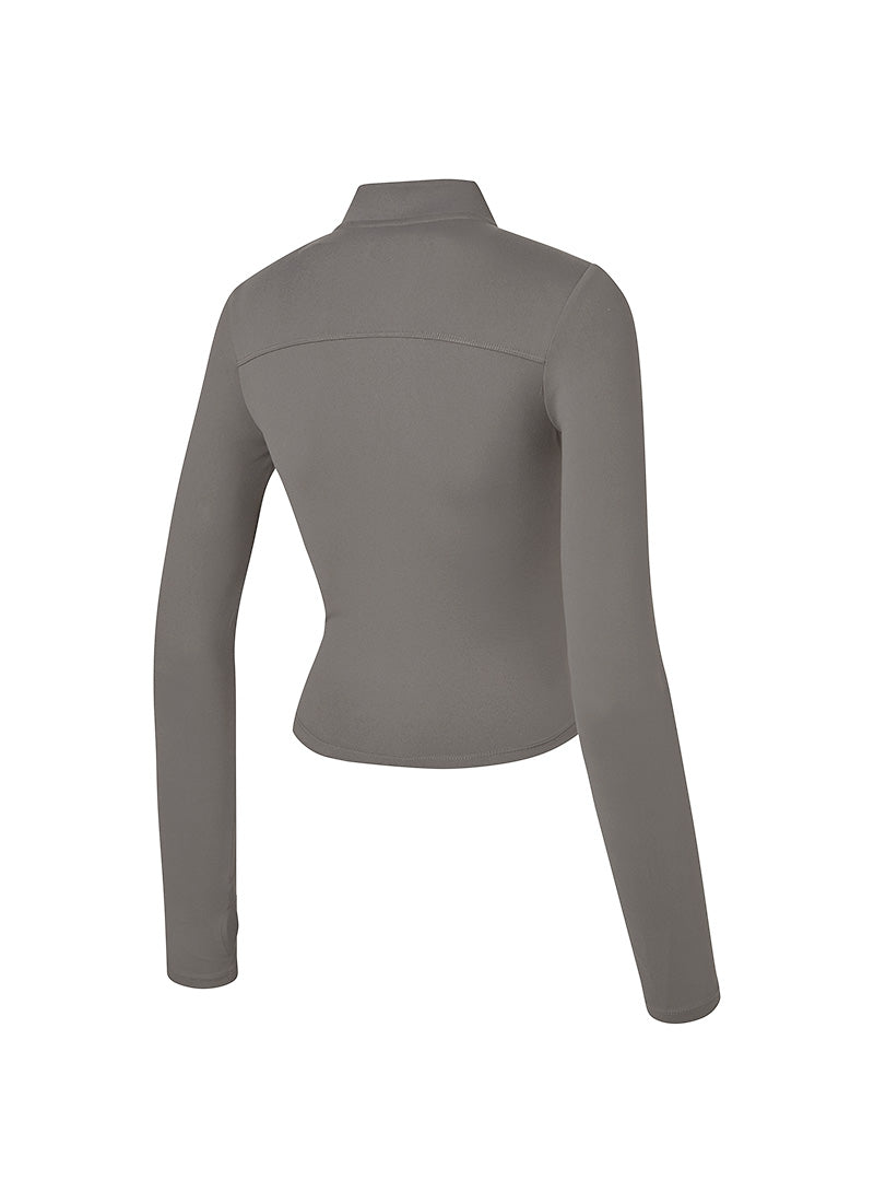Slim Fit Crop Zip-Up Jacket