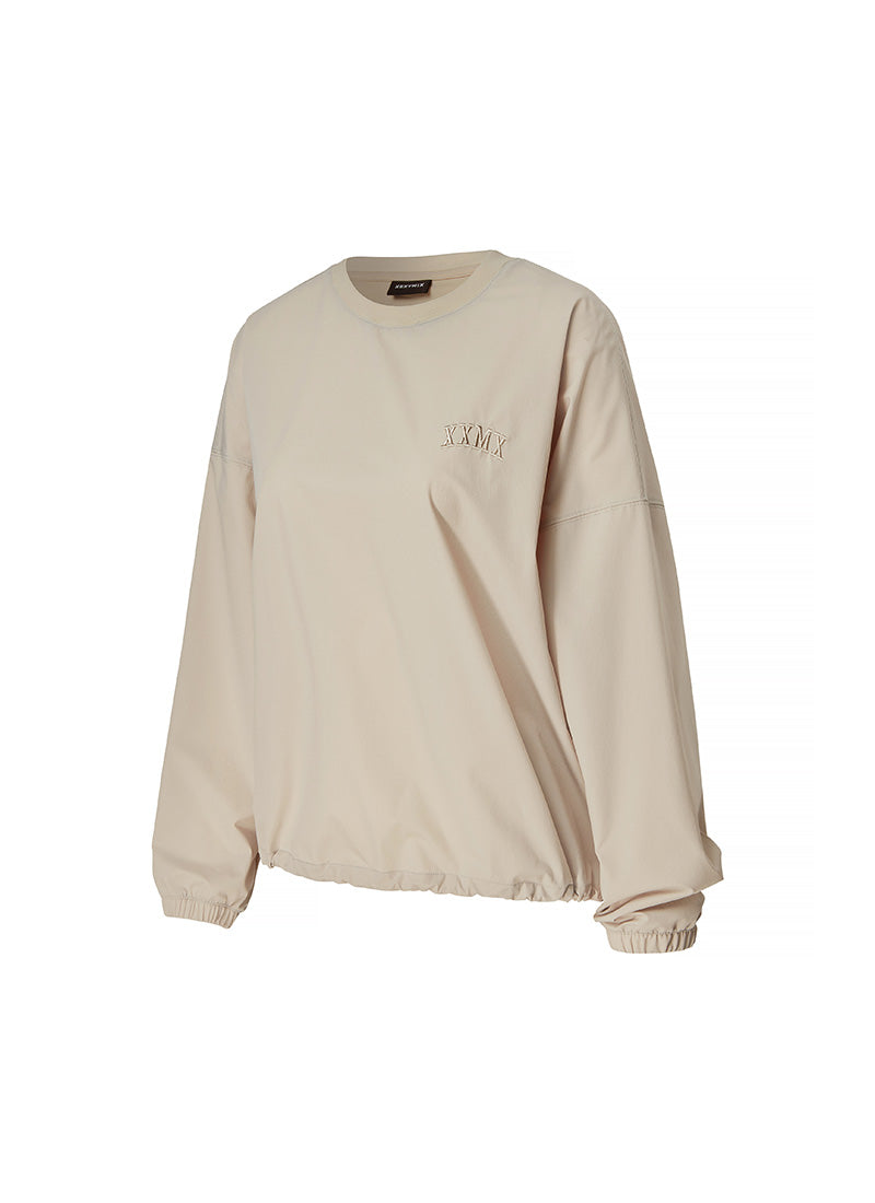 Woven String Sweatshirt