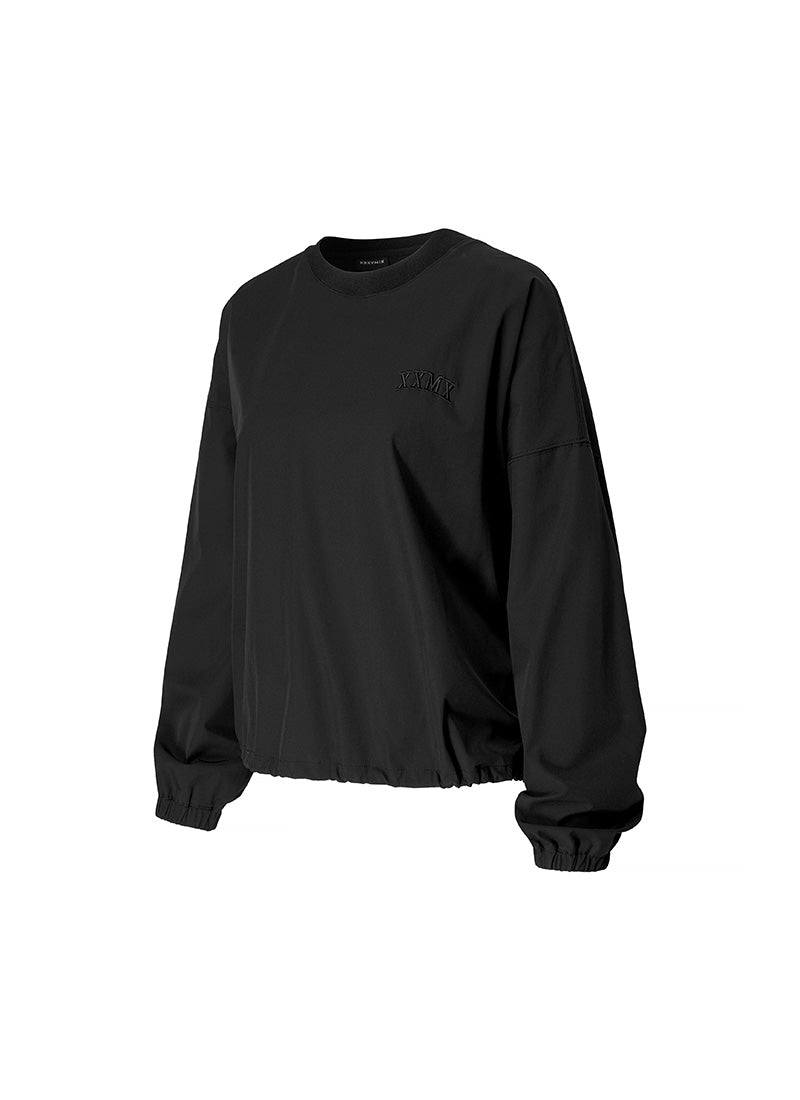 Woven String Sweatshirt