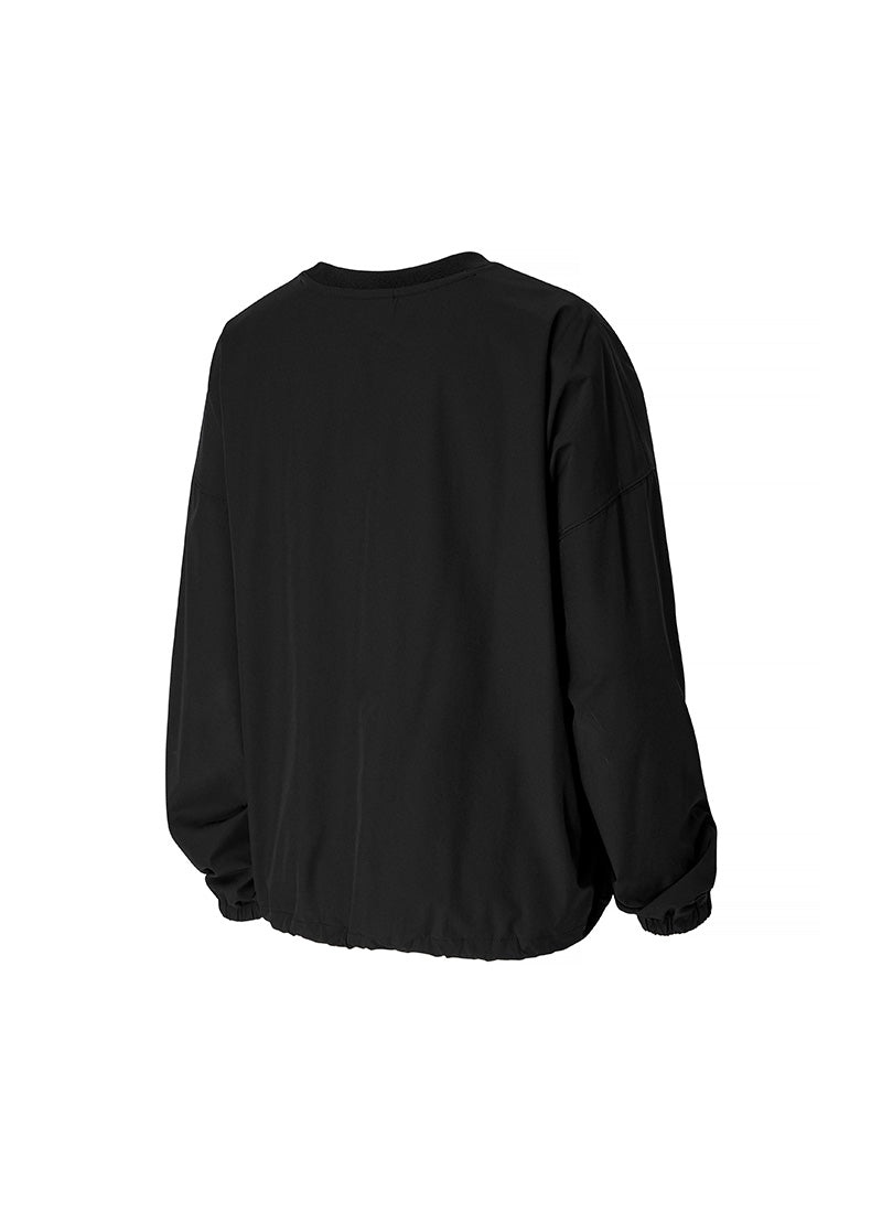 Woven String Sweatshirt