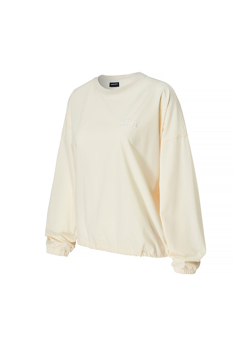 Woven String Sweatshirt