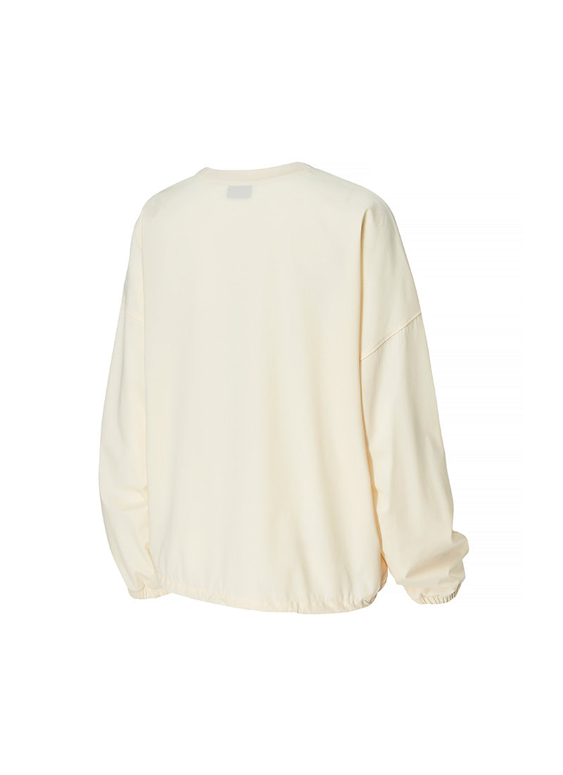 Woven String Sweatshirt
