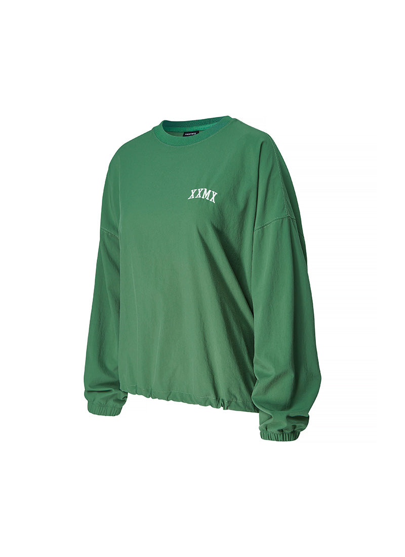 Woven String Sweatshirt