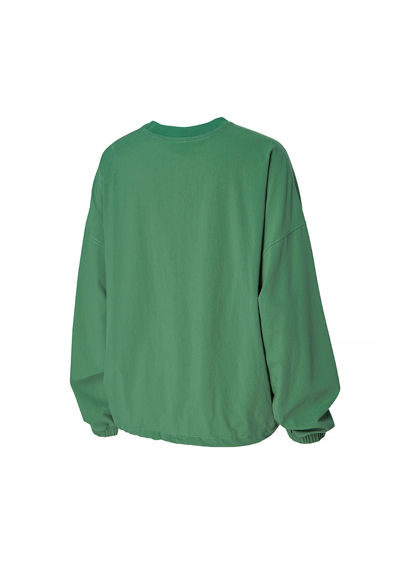 Woven String Sweatshirt