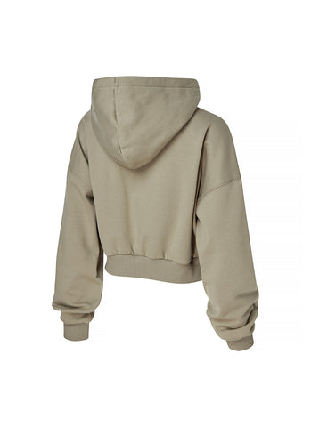 Warm Cotton Crop Hood Zip-up
