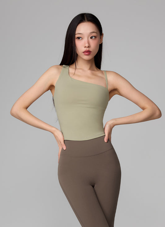 Unbalanced Strap Crop Top