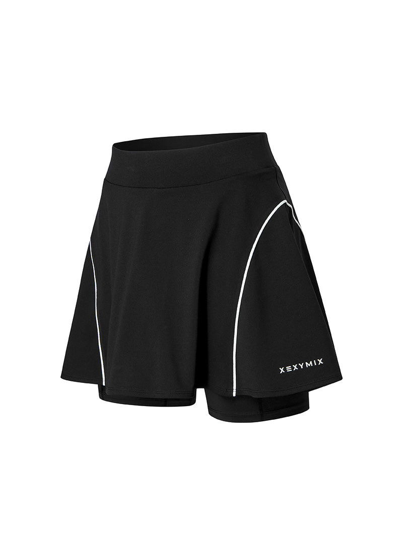 Line Piping Flare Skirt