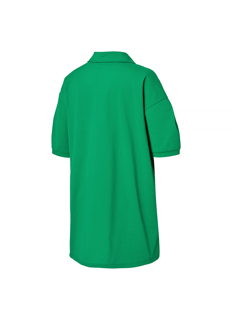 V-neck Collar Balloon Dress Clover