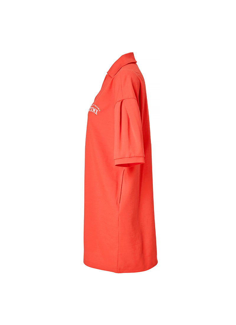 V-neck Collar Balloon Dress Clover