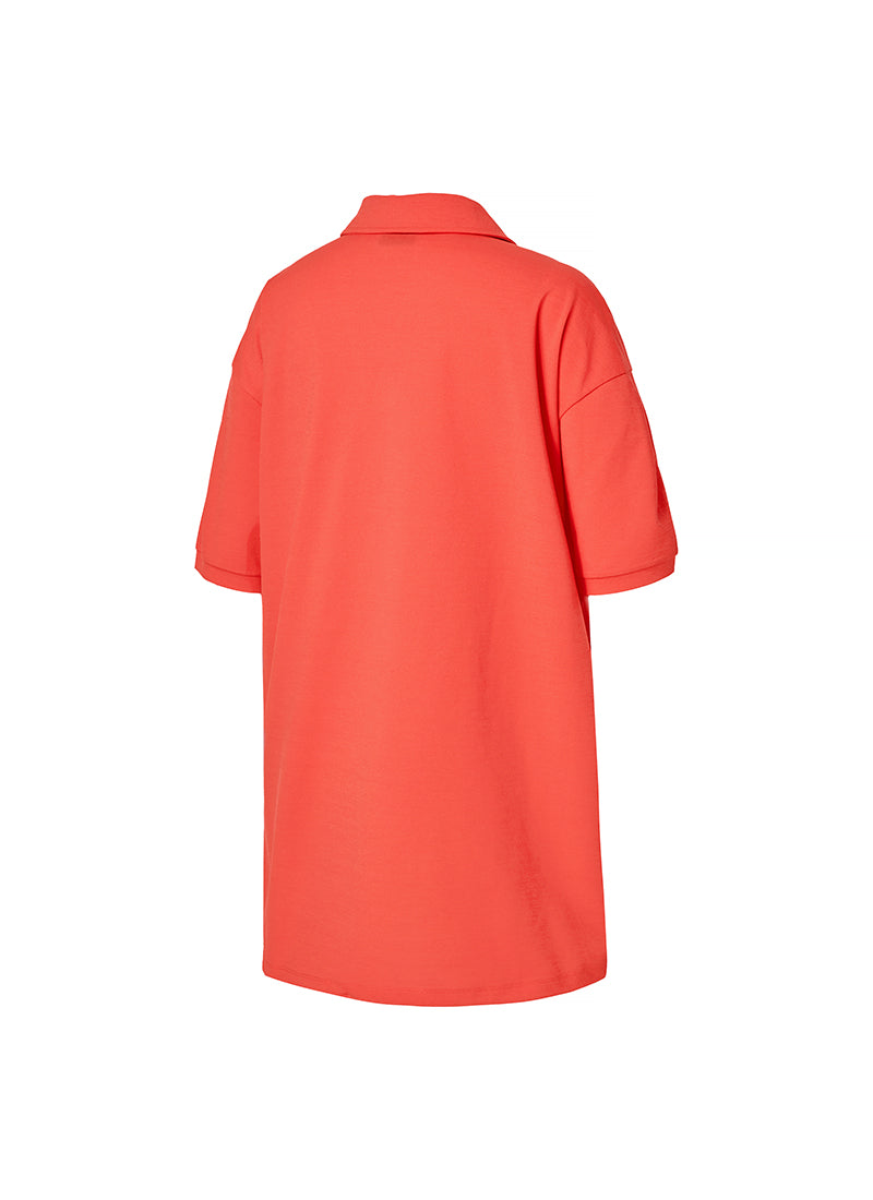 V-neck Collar Balloon Dress Clover