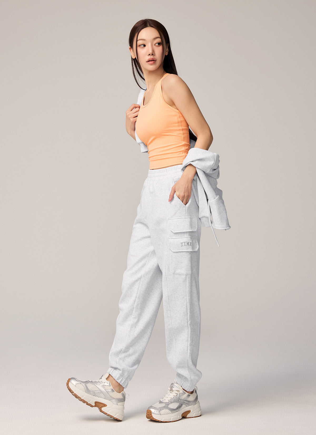 Warm Cotton Cargo Jogger Pants