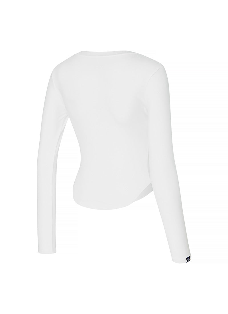 Soft Ribbed Button Long Sleeve