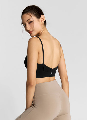 Black Label Signature Breathe V-neck Bra Top