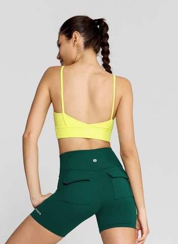 Black Label Signature Breathe V-neck Bra Top