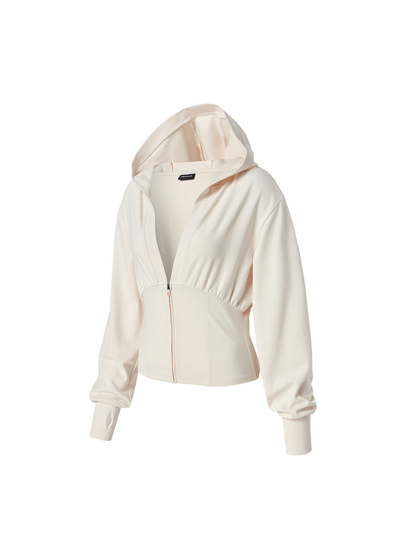 Deep V-Neck Sports Hoodie Zip Up Jaket