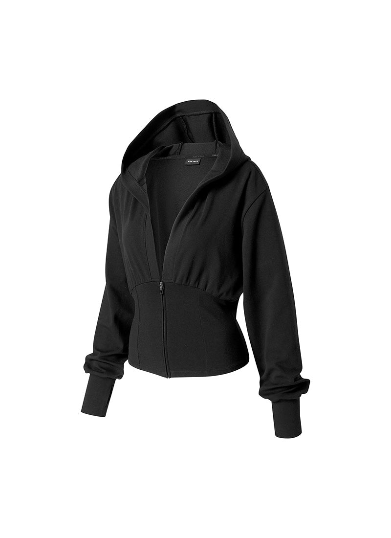 Deep V-Neck Sports Hoodie Zip Up Jaket