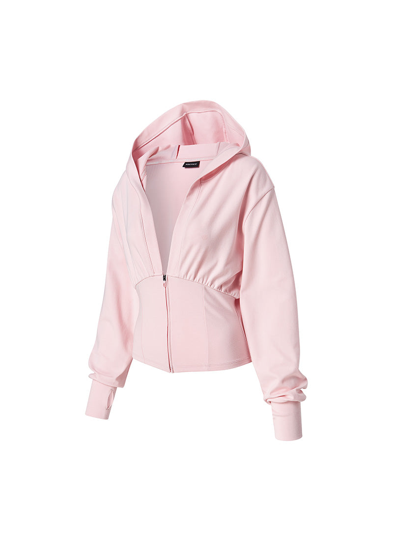 Deep V-Neck Sports Hoodie Zip Up Jaket