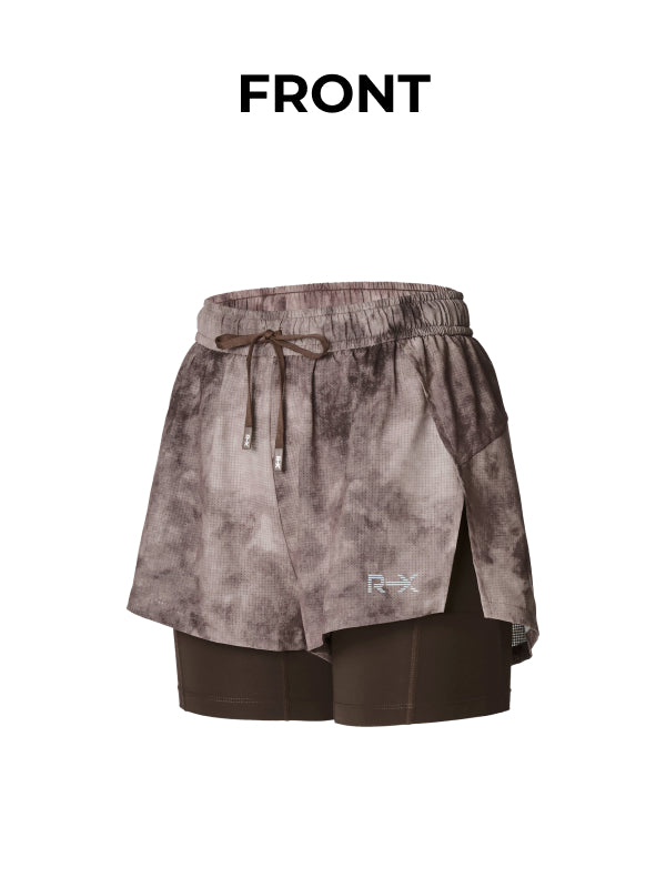 RX Air Run Tie-Dye Two-in-One Shorts