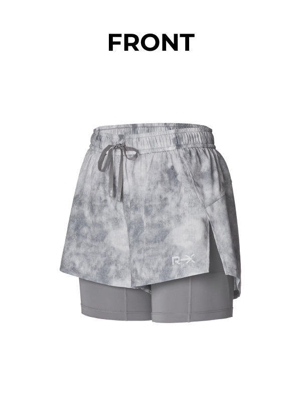 RX Air Run Tie-Dye Two-in-One Shorts
