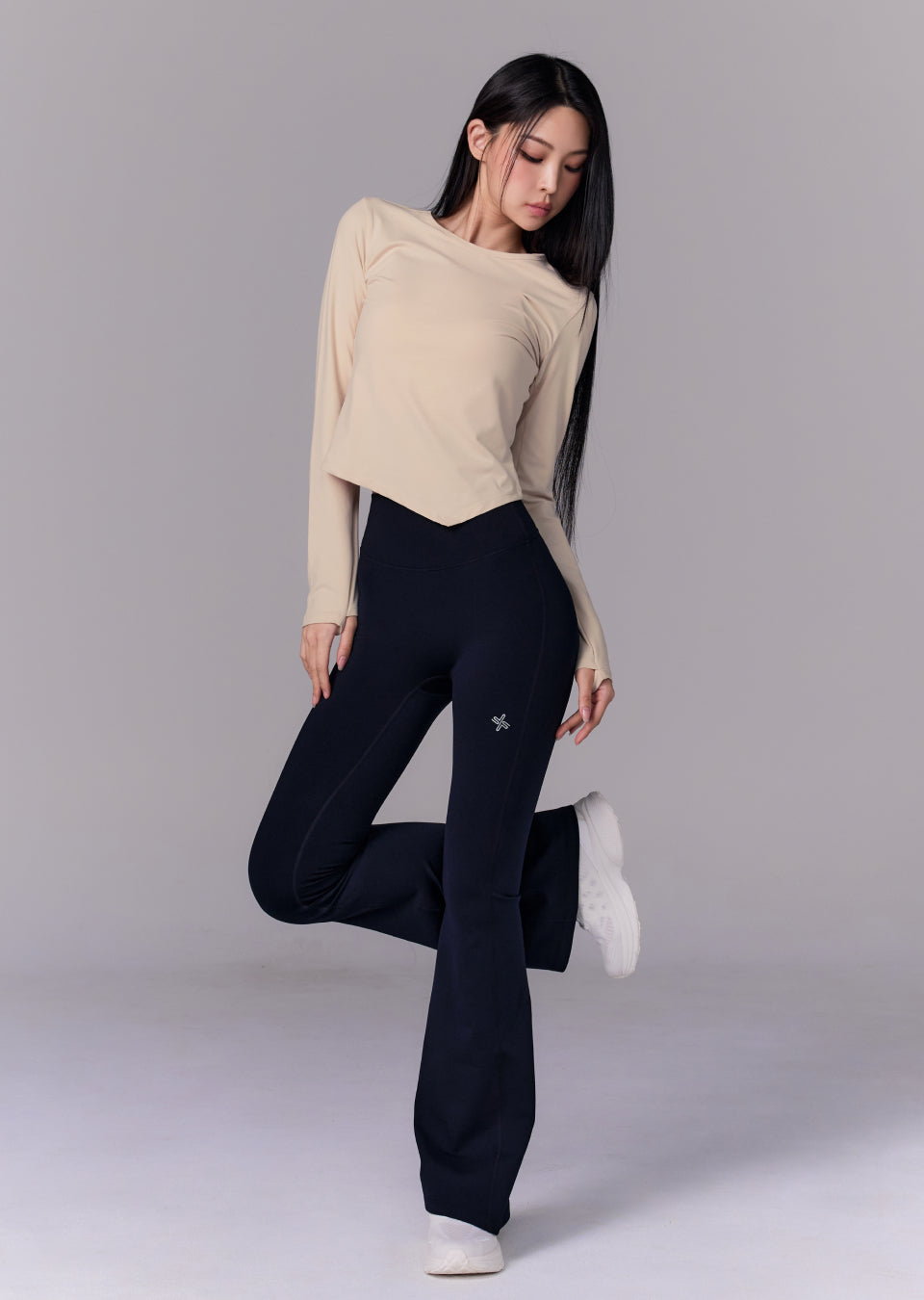 Peach-like Unbalanced Long Sleeve