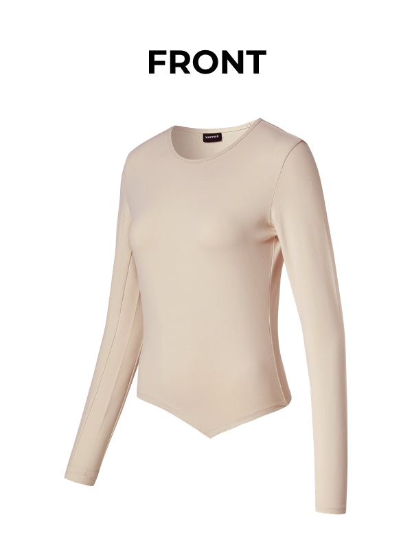Peach-like Unbalanced Long Sleeve