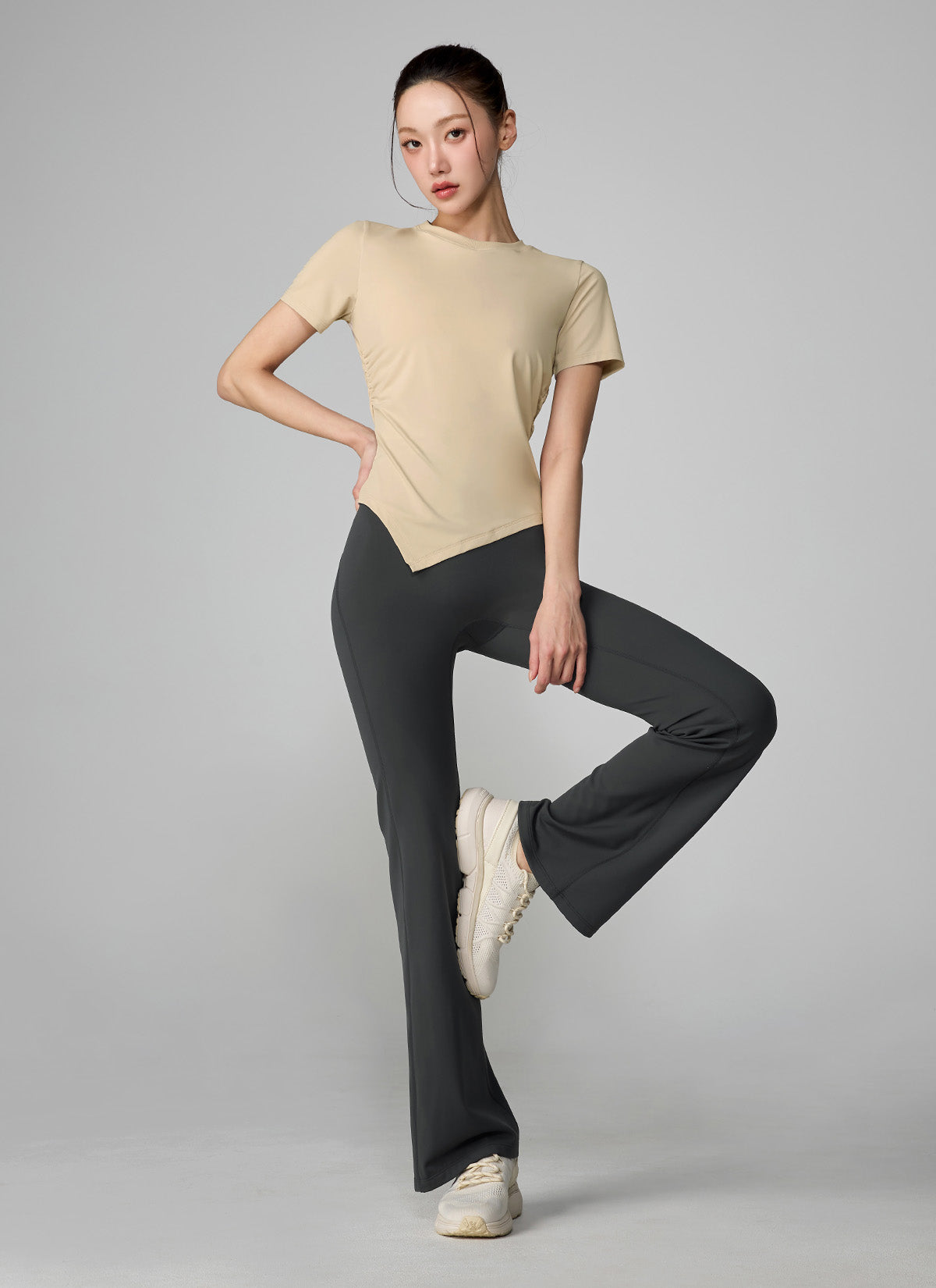 Ice Feather Light 2.0 Unbalanced Shirring Short Sleeve