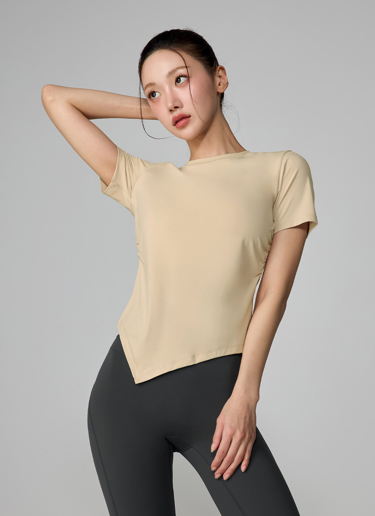Ice Feather Light 2.0 Unbalanced Shirring Short Sleeve