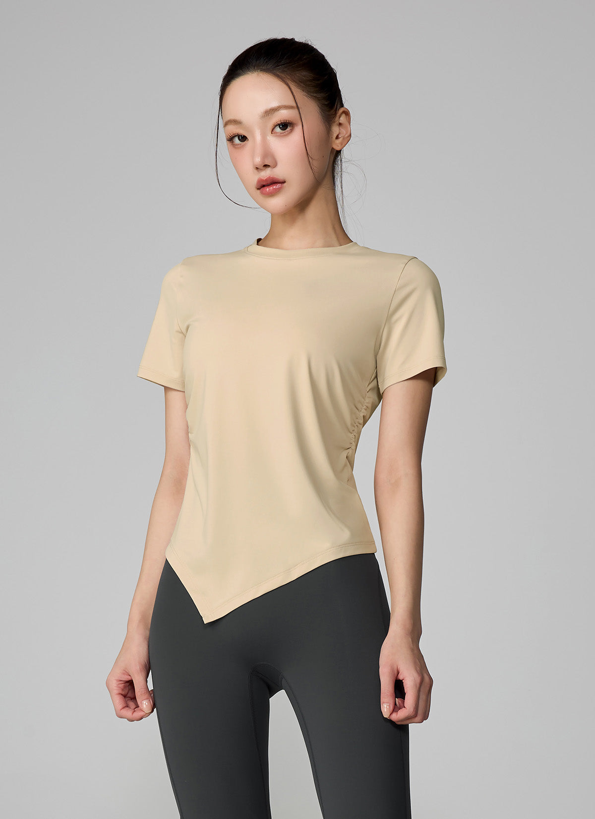 Ice Feather Light 2.0 Unbalanced Shirring Short Sleeve
