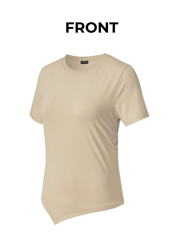 Ice Feather Light 2.0 Unbalanced Shirring Short Sleeve