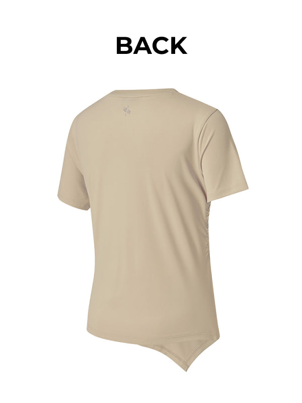 Ice Feather Light 2.0 Unbalanced Shirring Short Sleeve