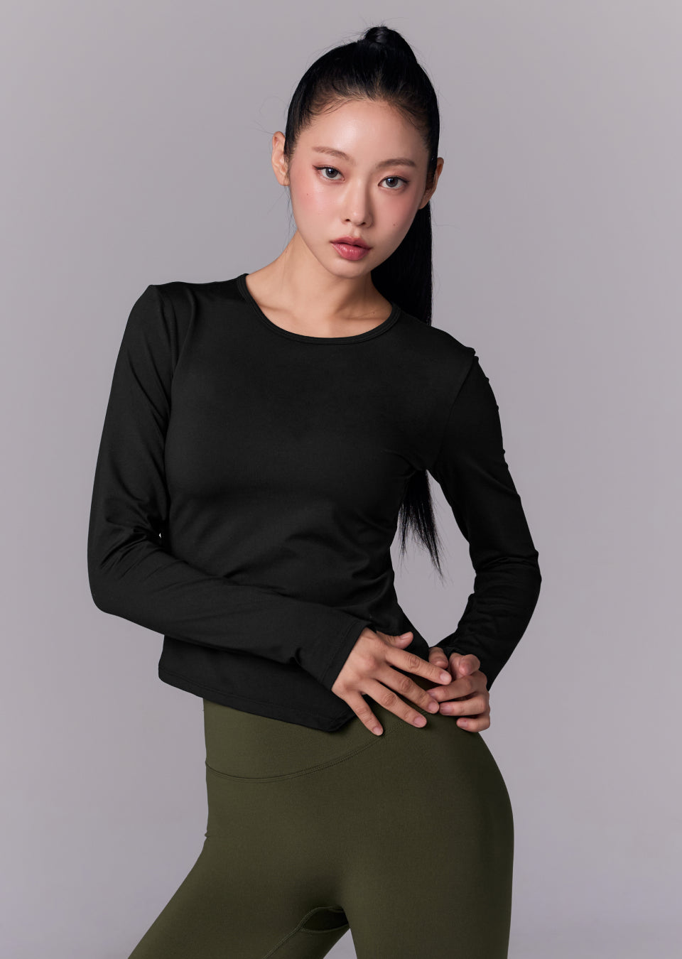 Peach-like Unbalanced Long Sleeve