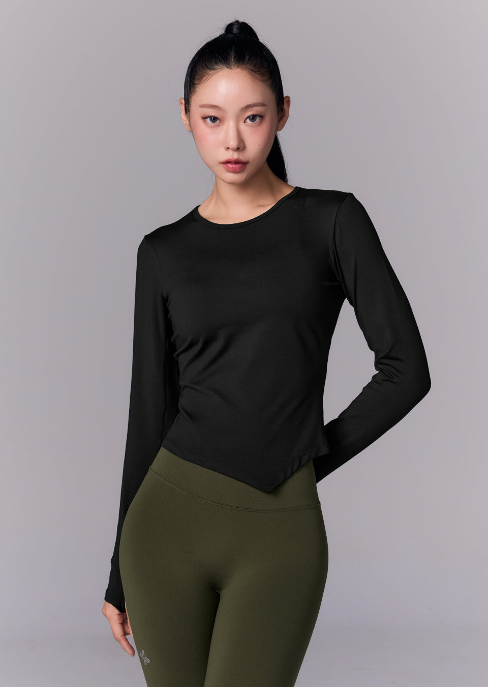 Peach-like Unbalanced Long Sleeve
