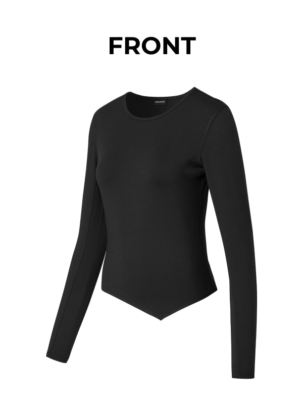 Peach-like Unbalanced Long Sleeve