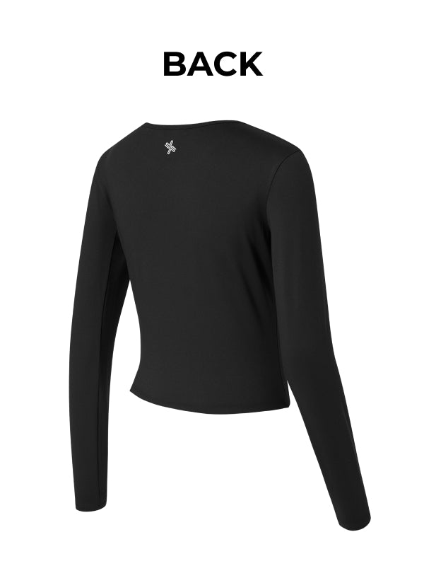 Peach-like Unbalanced Long Sleeve
