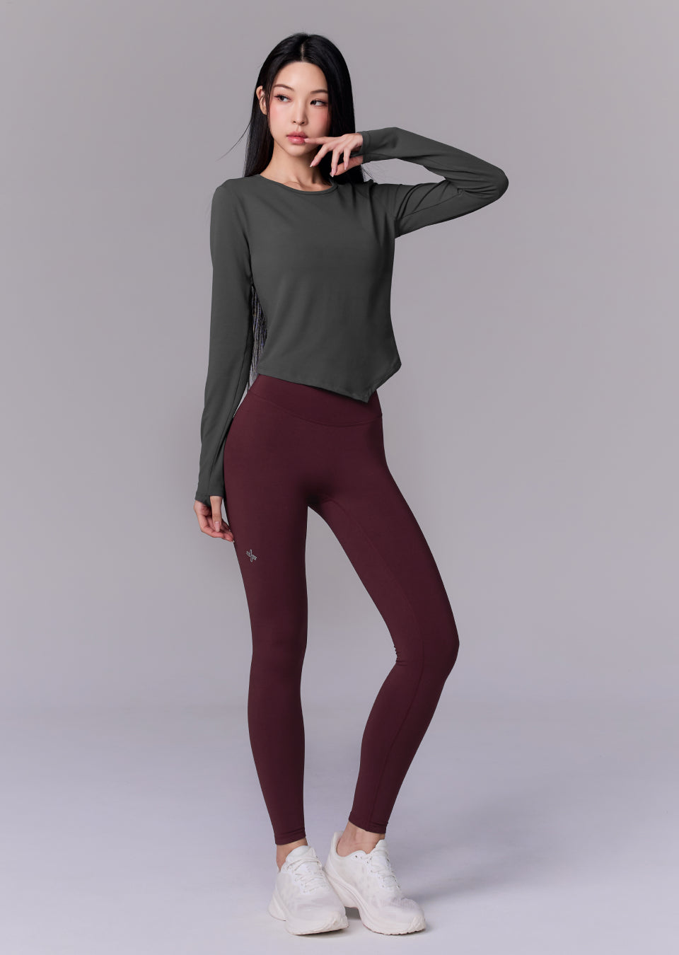 Peach-like Unbalanced Long Sleeve