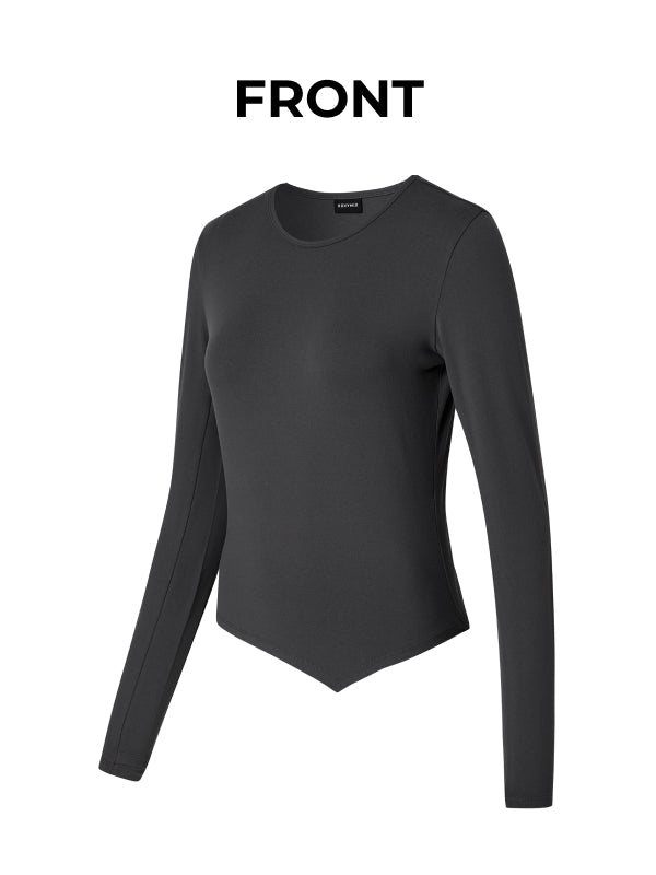 Peach-like Unbalanced Long Sleeve