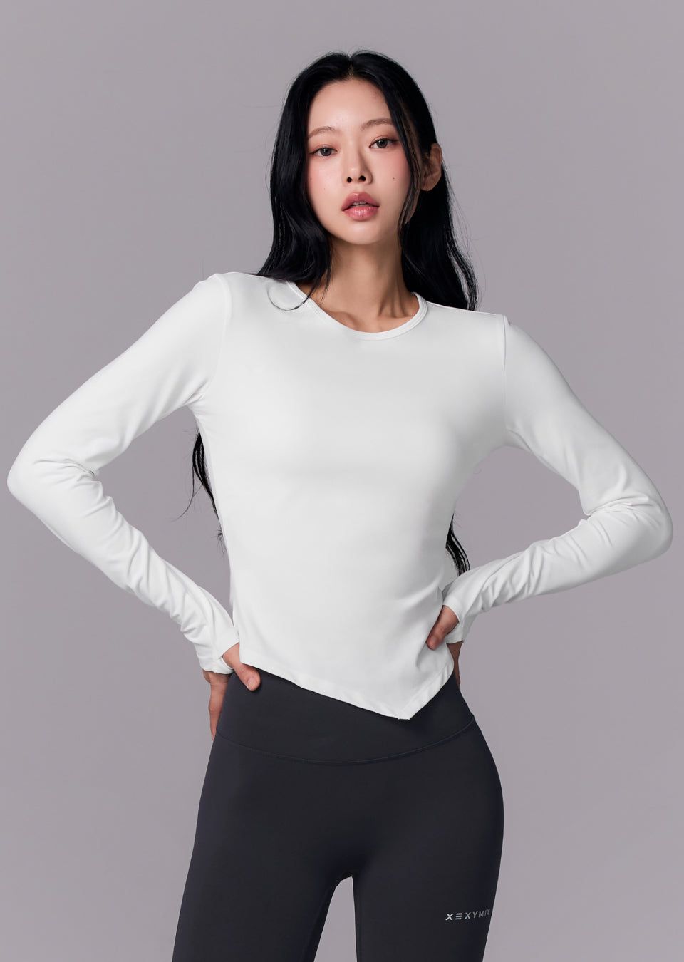 Peach-like Unbalanced Long Sleeve