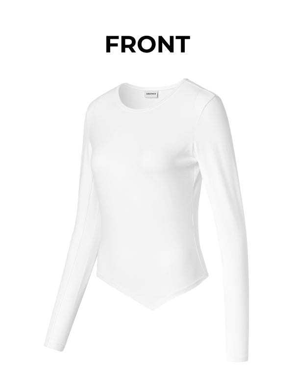 Peach-like Unbalanced Long Sleeve